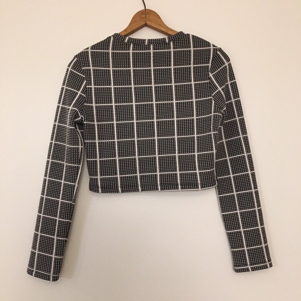 Wayf Grid Pattern Design Crop Top Large - image 2